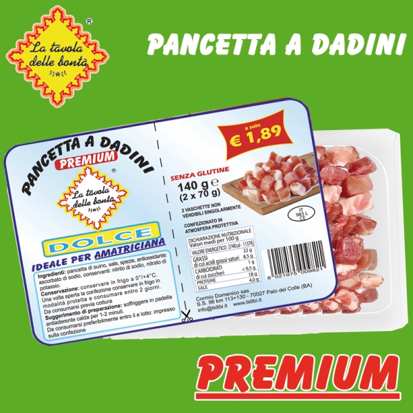 Pancetta a dadini - Premium Dolce